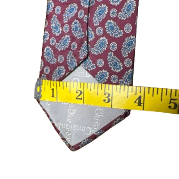 Vintage Christian Dior Men’s Silk Paisley Tie - Picture 8 of 9